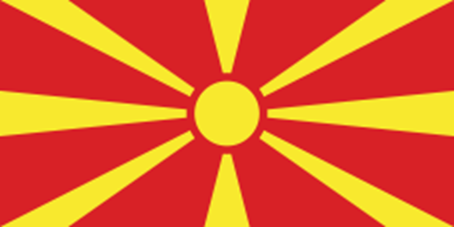 Bandiera della Macedonia del Nord