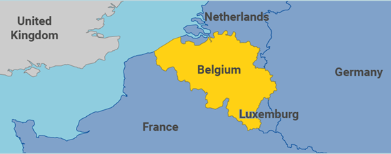 Mappa del Belgio