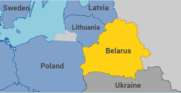Mappa della Bielorussia