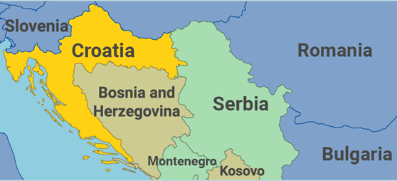 Mappa della Croazia