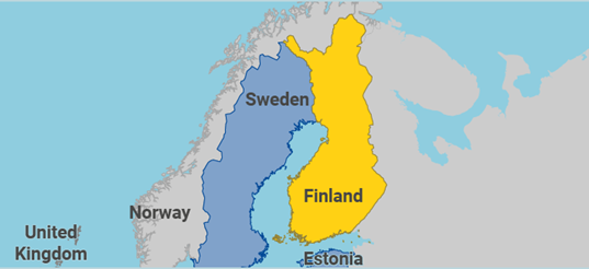 Mappa della Finlandia