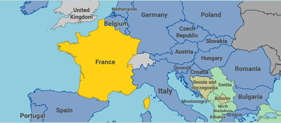 Mappa della Francia