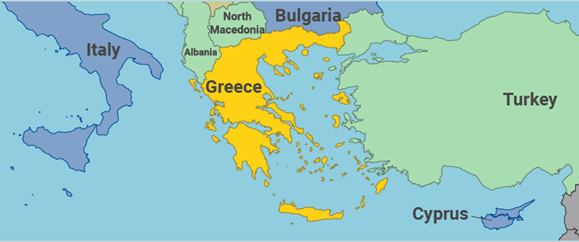 Mappa della Grecia