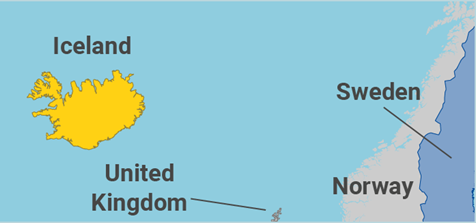 Mappa dell'Islanda