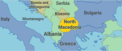Mappa Macedonia del Nord