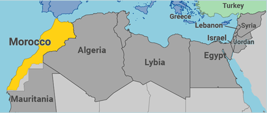Mappa del Marocco