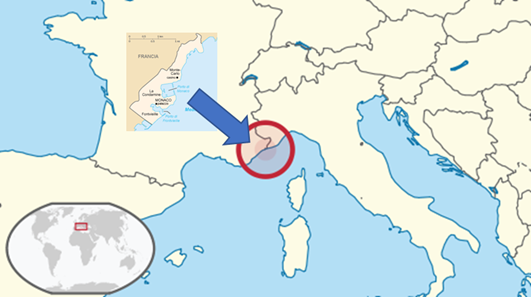 Mappa del Principato di Monaco