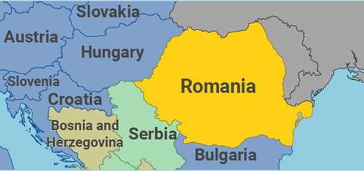 Mappa della Romania