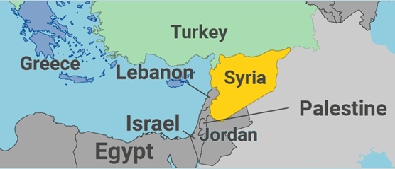 Mappa della Siria